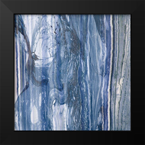 Niagra Blue I Black Modern Wood Framed Art Print by Franklin