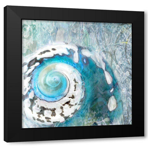 Abstract Shell Black Modern Wood Framed Art Print by Franklin