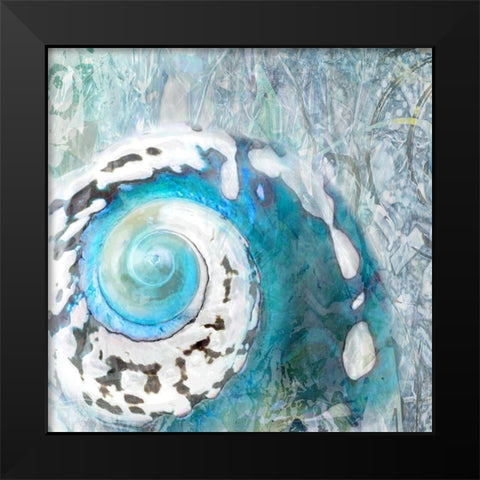 Abstract Shell Black Modern Wood Framed Art Print by Franklin