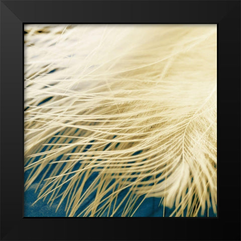 Feathergold I Black Modern Wood Framed Art Print by Franklin