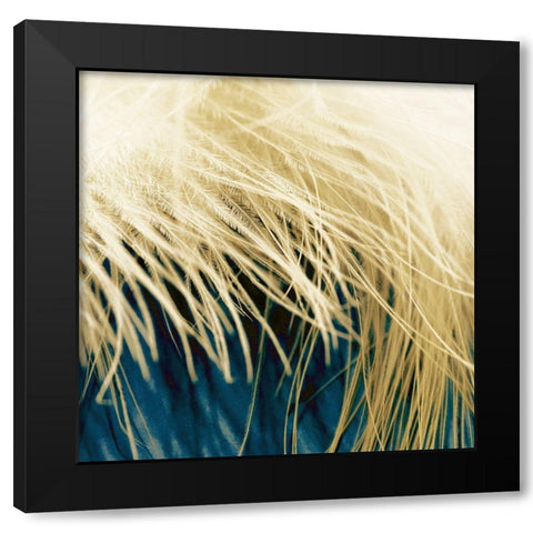 Feathergold II Black Modern Wood Framed Art Print with Double Matting by Franklin