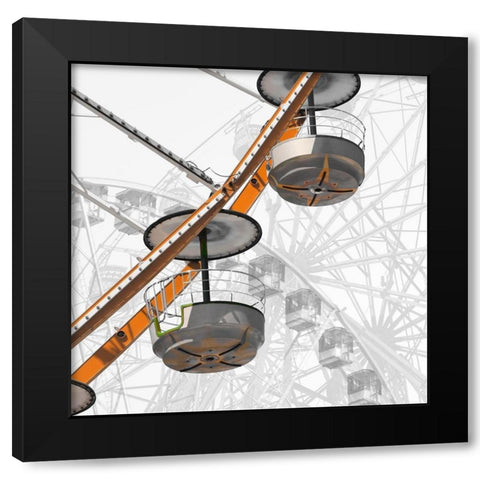 Ferris Fun Black Modern Wood Framed Art Print with Double Matting by Franklin