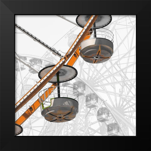 Ferris Fun Black Modern Wood Framed Art Print by Franklin