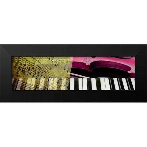 Hi Note II Black Modern Wood Framed Art Print by Franklin