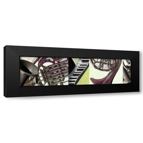 Hi Note III Black Modern Wood Framed Art Print with Double Matting by Franklin
