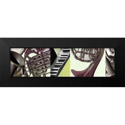Hi Note III Black Modern Wood Framed Art Print by Franklin