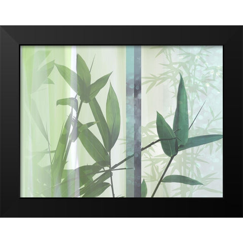 Morning Bamboo II Black Modern Wood Framed Art Print by Franklin