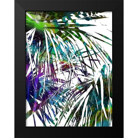 Palm Abstract II Black Modern Wood Framed Art Print by Franklin