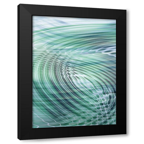 Movement II Teal Black Modern Wood Framed Art Print by Franklin