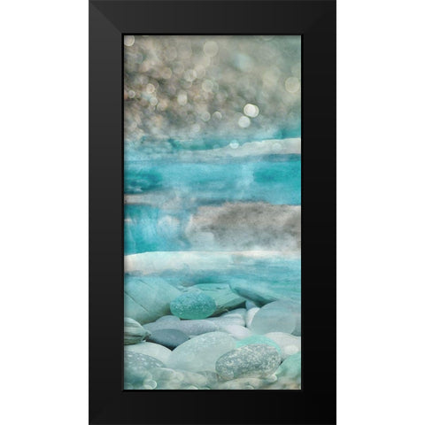 Beach Cove I Black Modern Wood Framed Art Print by Franklin