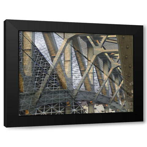 Bridge I Black Modern Wood Framed Art Print with Double Matting by Franklin