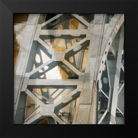 Bridgework I Black Modern Wood Framed Art Print by Franklin