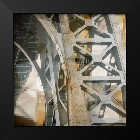 Bridgework II Black Modern Wood Framed Art Print by Franklin