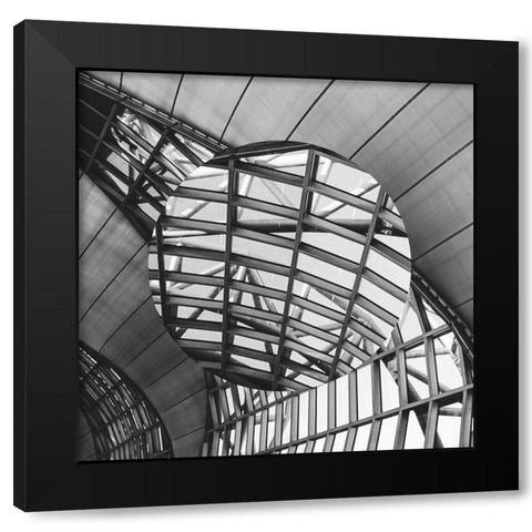 Urban Sphere II Black Modern Wood Framed Art Print by Franklin