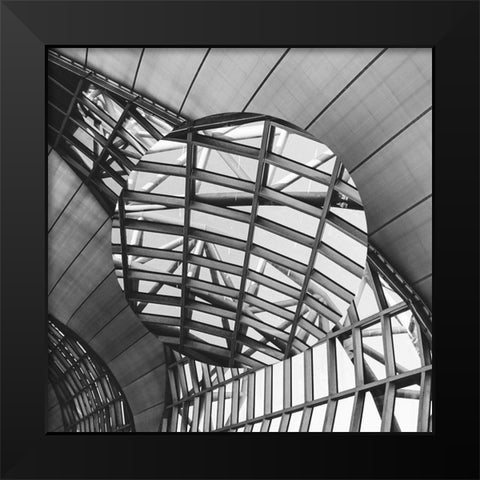 Urban Sphere II Black Modern Wood Framed Art Print by Franklin