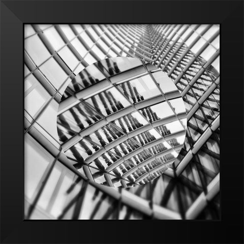 Urban Sphere III Black Modern Wood Framed Art Print by Franklin