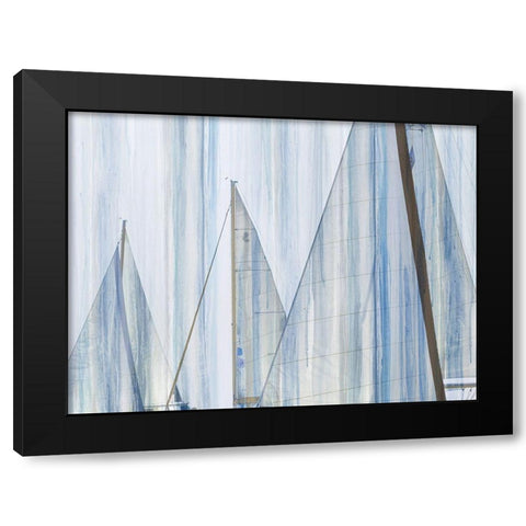 Sails I Black Modern Wood Framed Art Print with Double Matting by Franklin