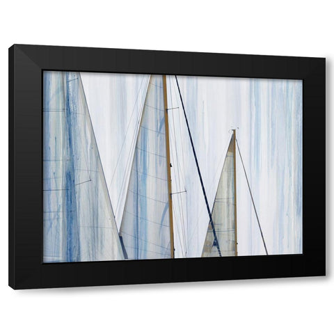 Sails II Black Modern Wood Framed Art Print with Double Matting by Franklin