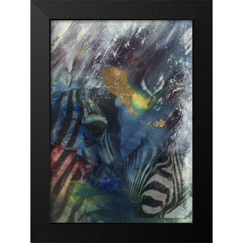 African Eyes Black Modern Wood Framed Art Print by Simons