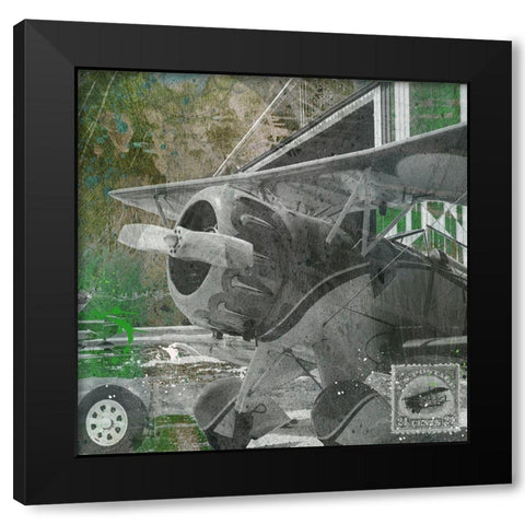 Aviation Earth I Black Modern Wood Framed Art Print by Simons
