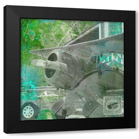 Aviation I Black Modern Wood Framed Art Print with Double Matting by Simons
