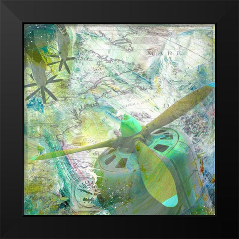 Aviation II Black Modern Wood Framed Art Print by Simons