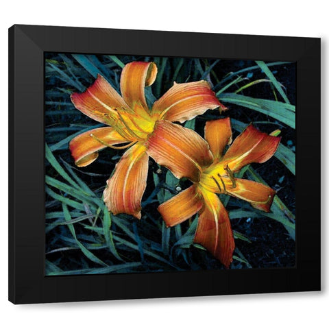 Celebration Black Modern Wood Framed Art Print with Double Matting by Simons