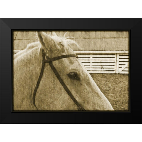 Composure Black Modern Wood Framed Art Print by Simons