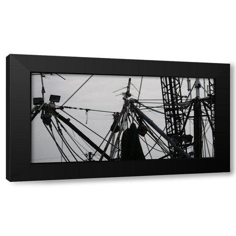 Convergent II Black Modern Wood Framed Art Print by Simons