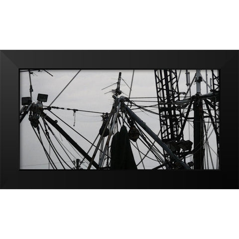 Convergent II Black Modern Wood Framed Art Print by Simons