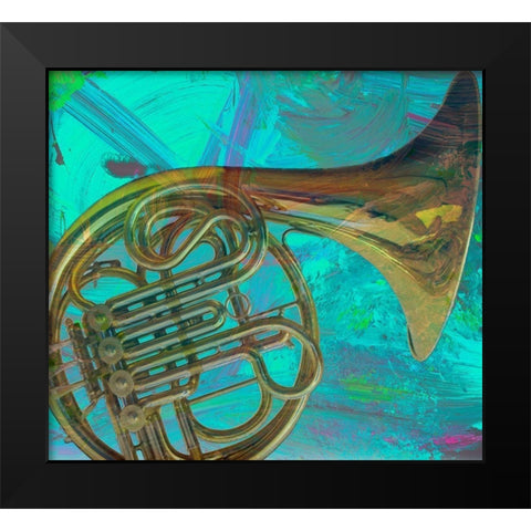 Cuerno Black Modern Wood Framed Art Print by Simons