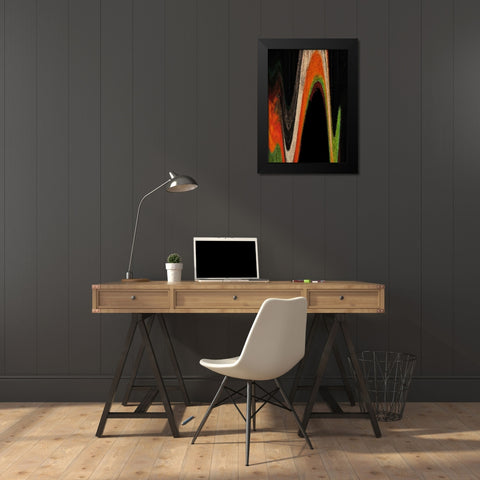 Dow Jones Black Modern Wood Framed Art Print by Simons