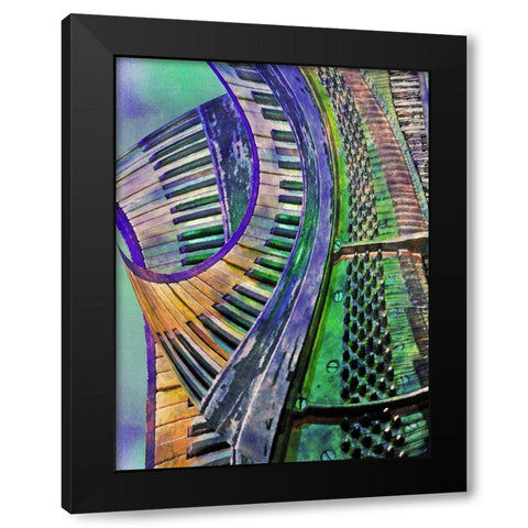 Fats Black Modern Wood Framed Art Print by Simons