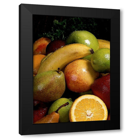 Fruities I Black Modern Wood Framed Art Print with Double Matting by Simons