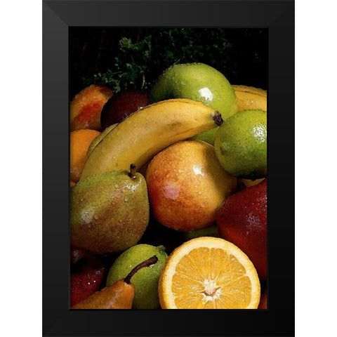 Fruities I Black Modern Wood Framed Art Print by Simons