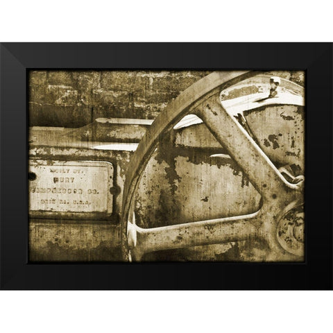 Fury Black Modern Wood Framed Art Print by Simons