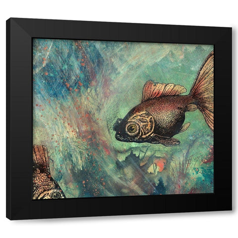 Goldies Pond II Black Modern Wood Framed Art Print by Simons