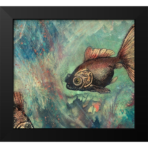 Goldies Pond II Black Modern Wood Framed Art Print by Simons