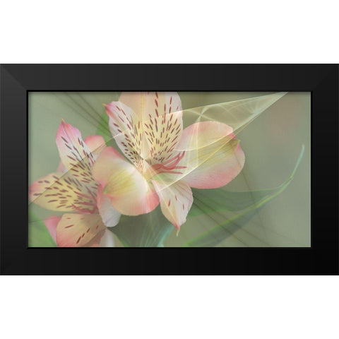 Illusion in Yellow Black Modern Wood Framed Art Print by Simons