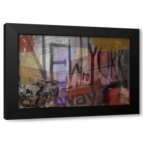 New York New York Black Modern Wood Framed Art Print with Double Matting by Simons