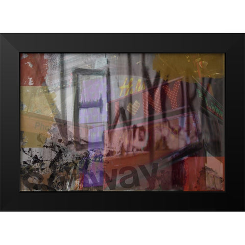 New York New York Black Modern Wood Framed Art Print by Simons