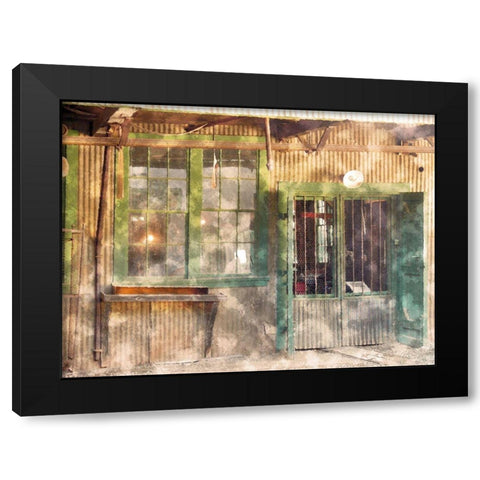Old Time Black Modern Wood Framed Art Print by Simons