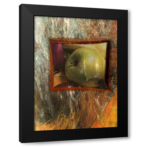 Painted Fruit I Black Modern Wood Framed Art Print by Simons