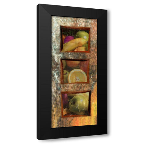 Painted Fruit III Black Modern Wood Framed Art Print with Double Matting by Simons