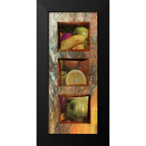 Painted Fruit III Black Modern Wood Framed Art Print by Simons
