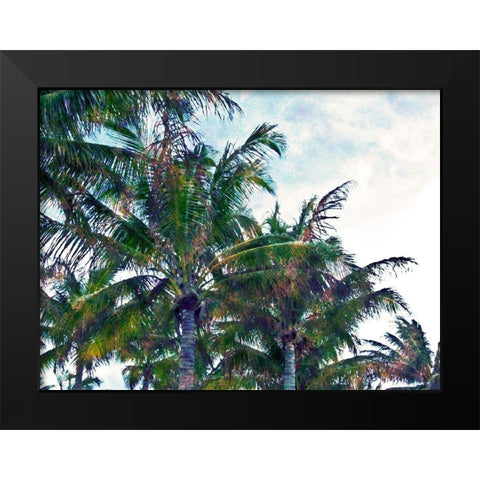 Palmtastic Black Modern Wood Framed Art Print by Simons