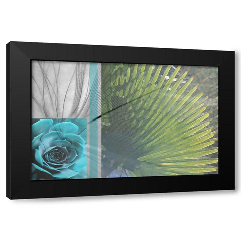 Plumage Cool II Black Modern Wood Framed Art Print by Simons