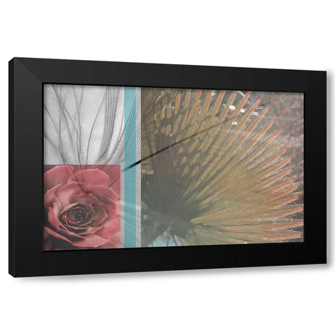 Plumage Warm I Black Modern Wood Framed Art Print by Simons