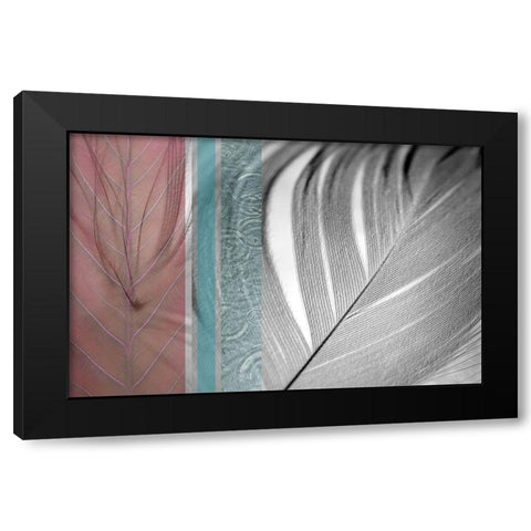 Plumage Warm II Black Modern Wood Framed Art Print by Simons