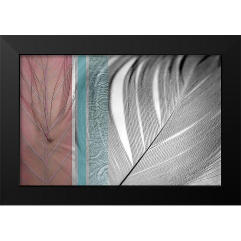 Plumage Warm II Black Modern Wood Framed Art Print by Simons